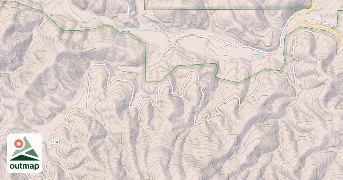 Map of BUCK BRANCH