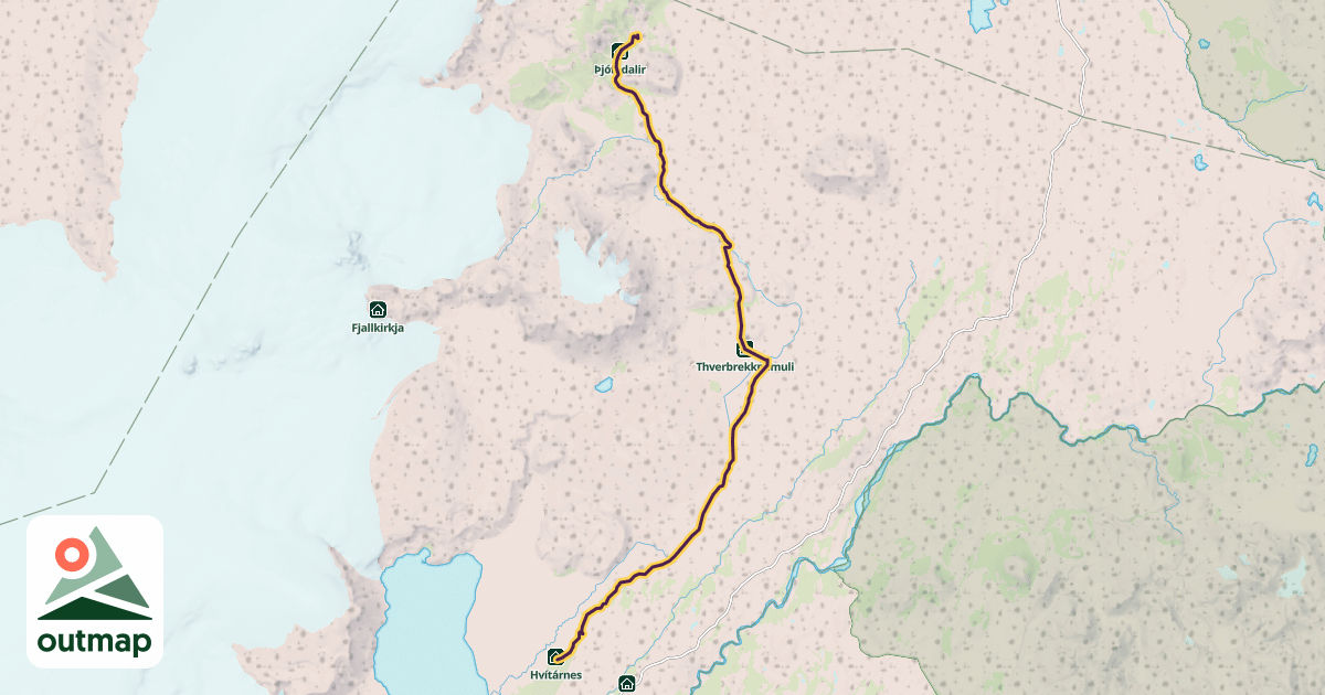 Map of Kjalvegur
