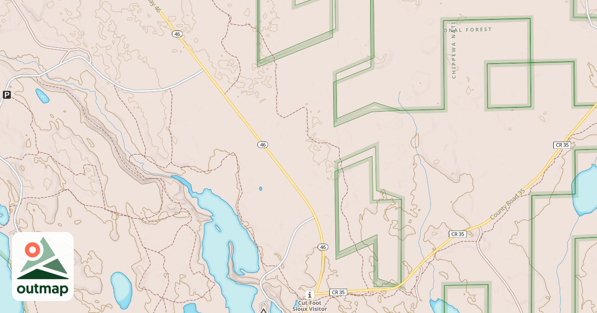 Map of Avenue Of Pines Snowmobile Tr