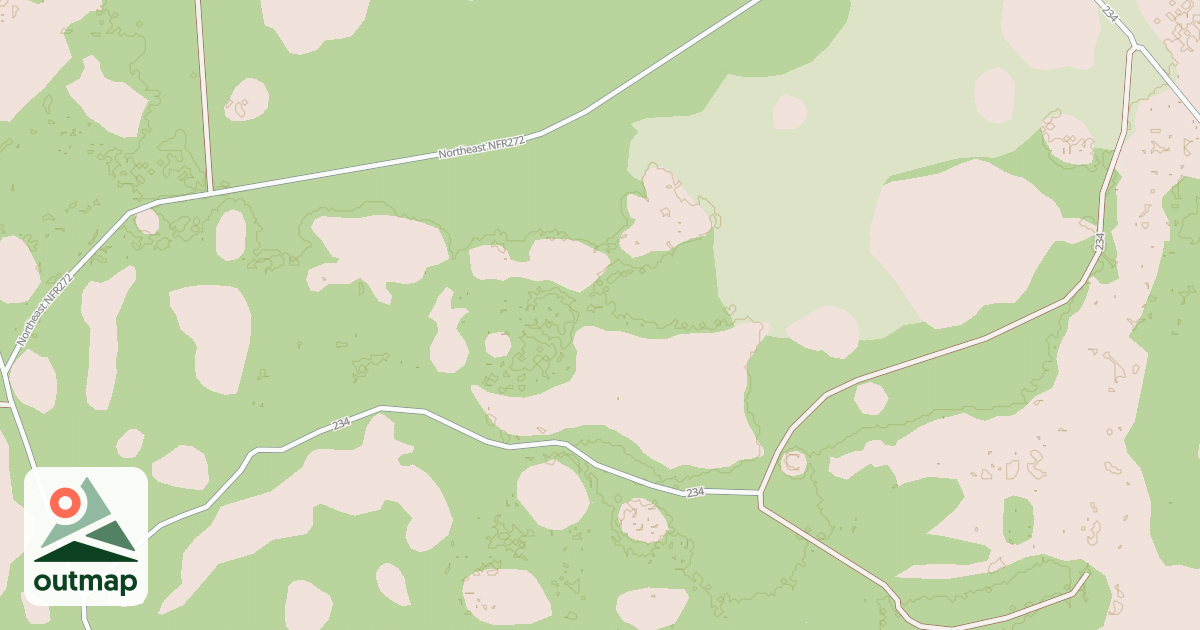Map of USFS Motor Vehicle Use Map Roads {DAFDBADF-A5F3-45E5-8C92-9CBF80D75898}