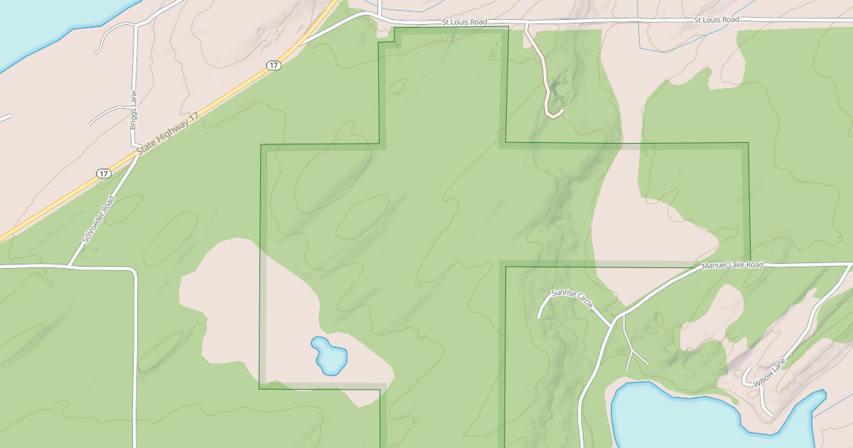 Map preview of ST LOUIS SPUR ROAD