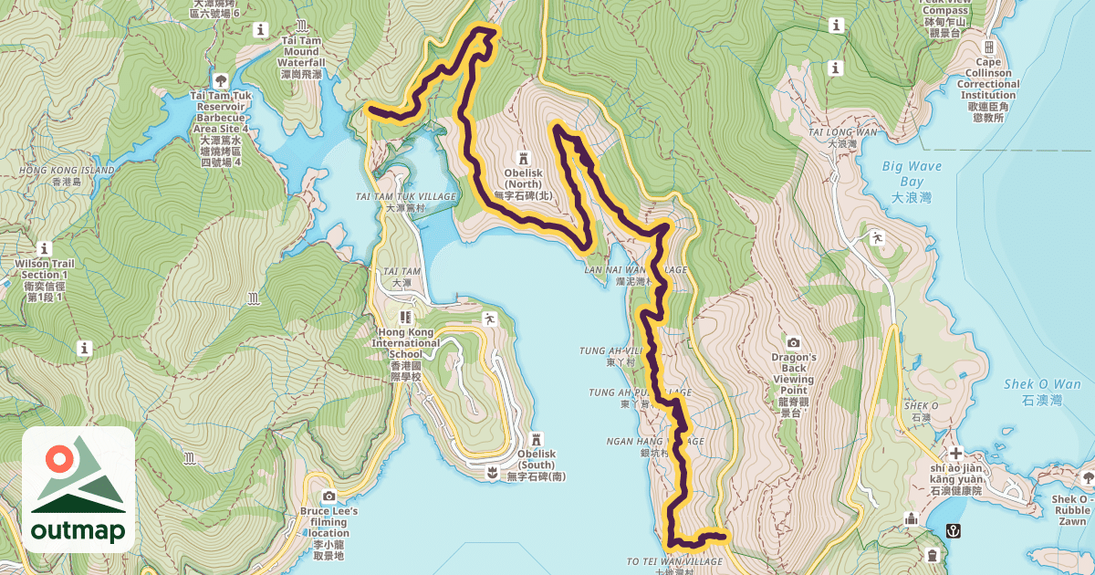 Map of Hong Kong Trail Section 7