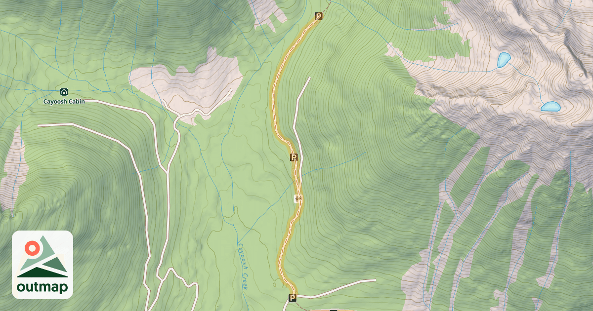 Map of Cayoosh Creek Forest Service Road