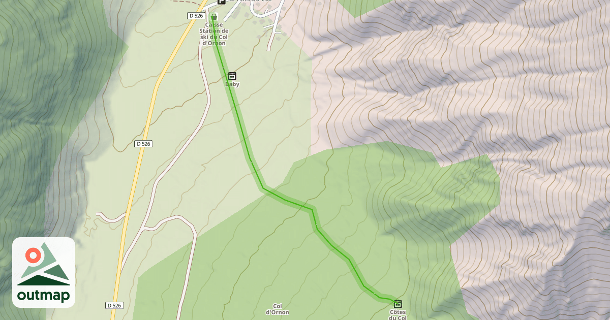 Map of Côtes du Col