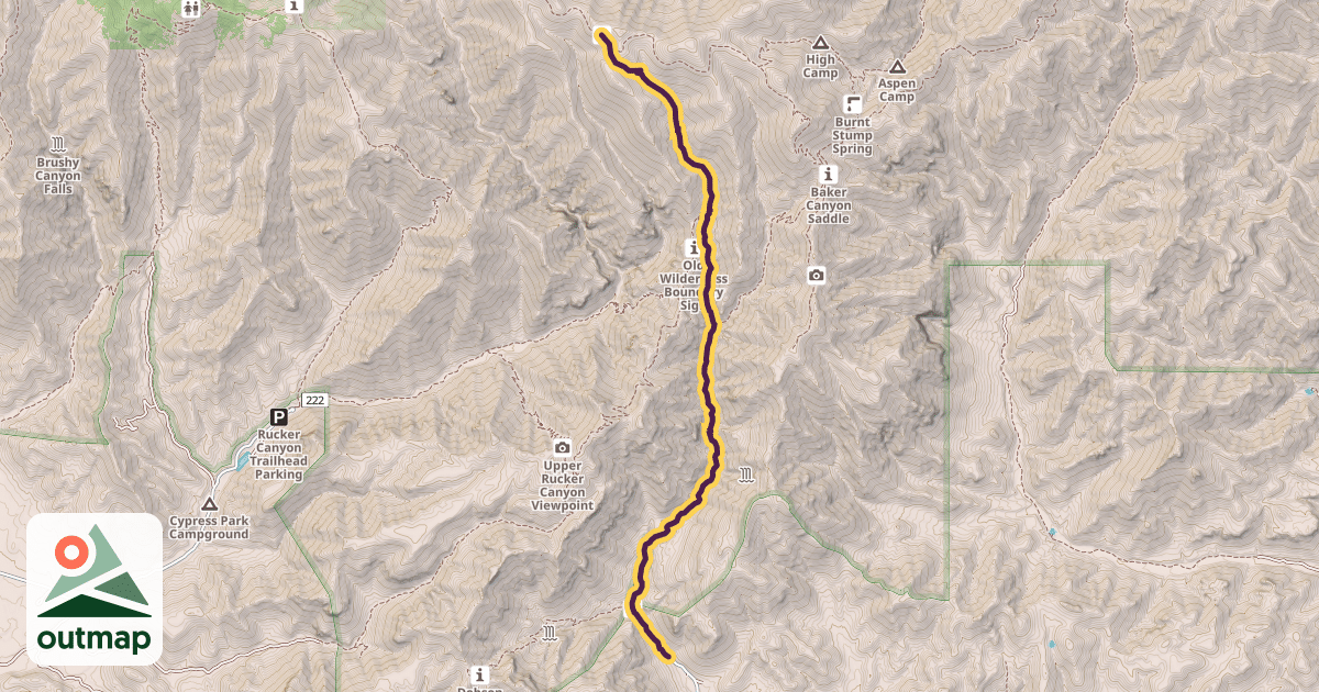 Map of Price Canyon Trail #224