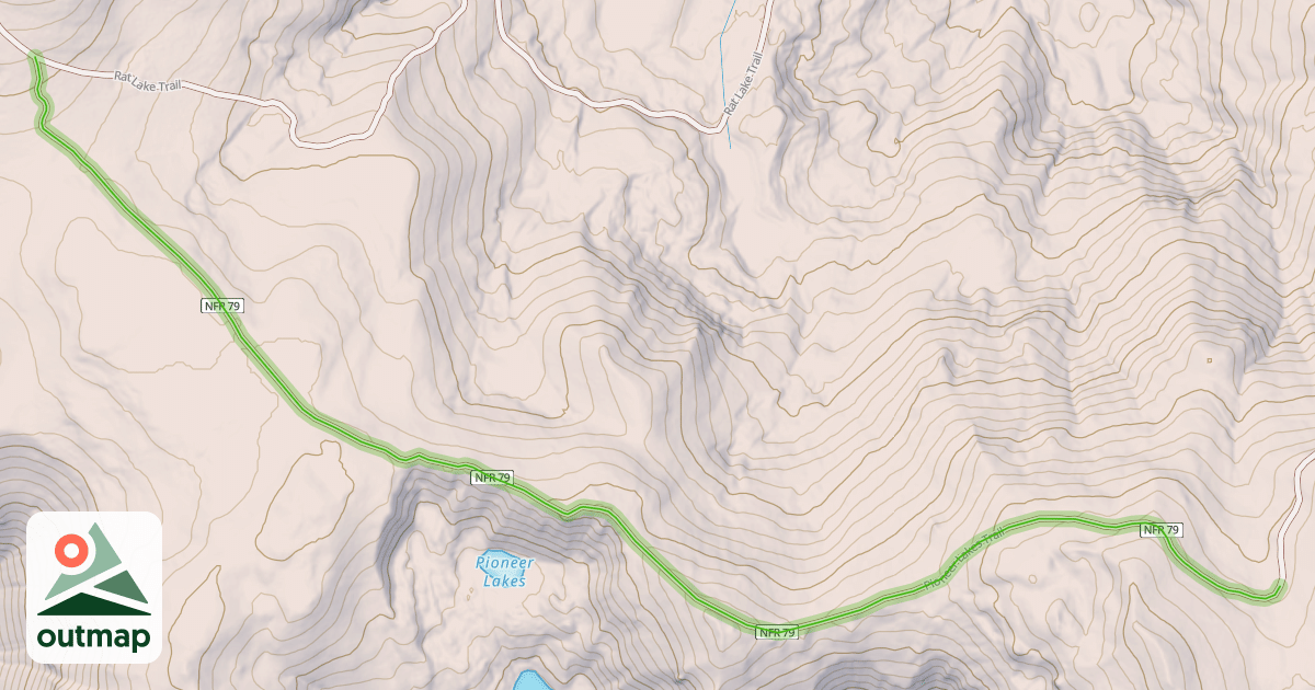Map of Pioneer Lakes Trail