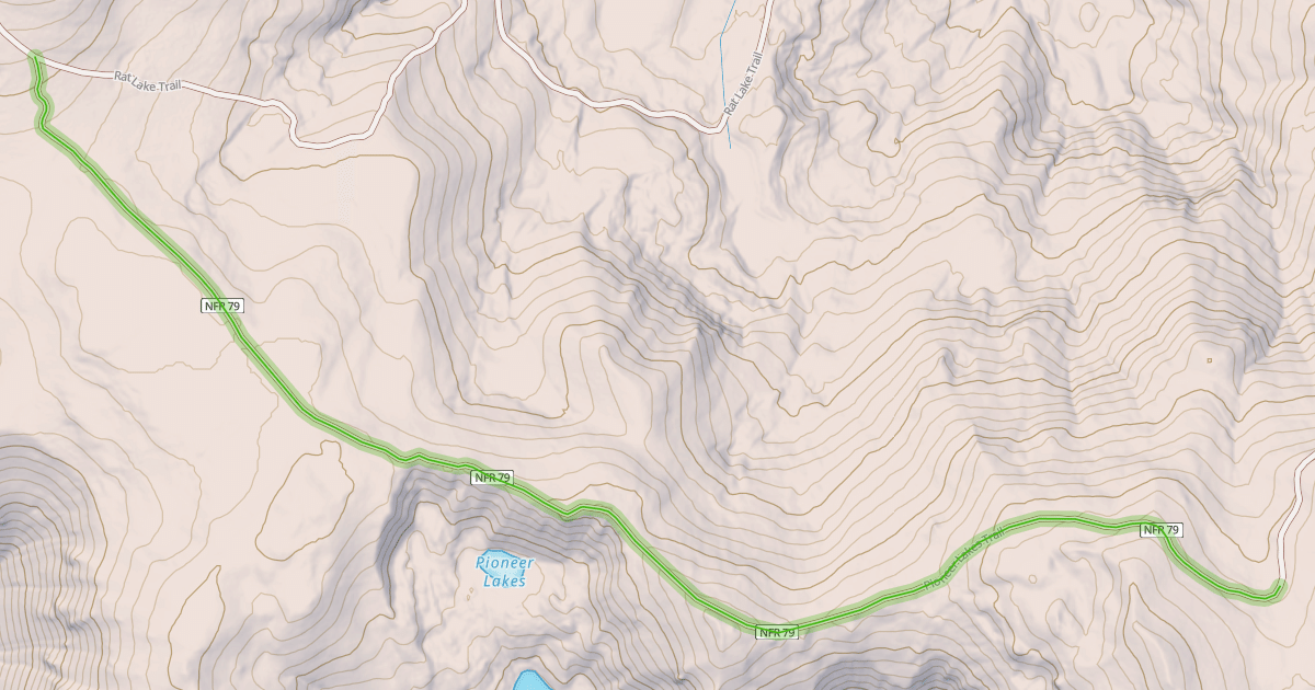 Map preview of Pioneer Lakes Trail