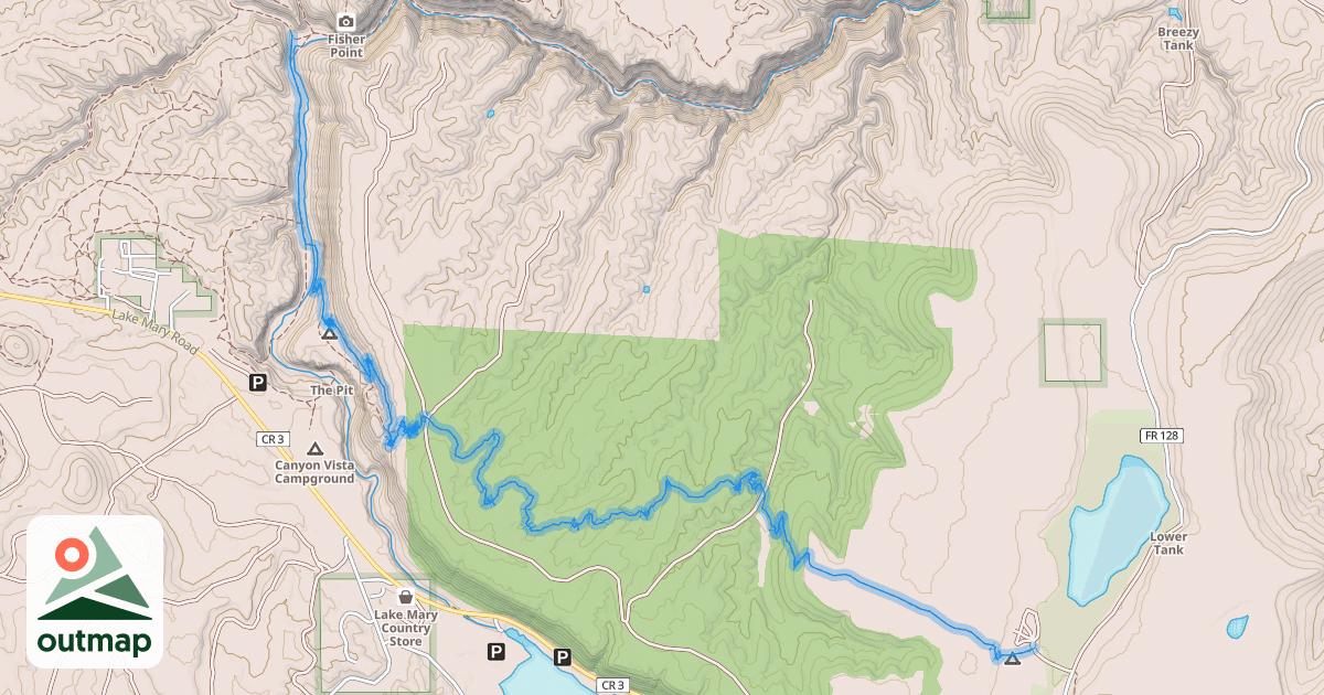 Map of AZT - Walnut Canyon