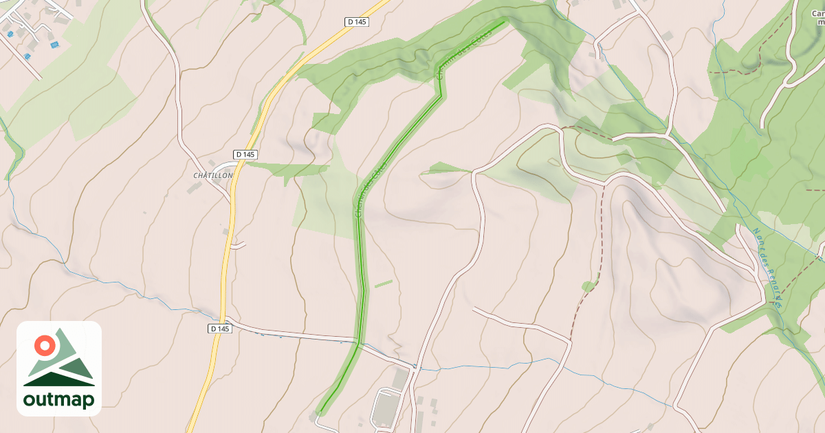 Map of Chemin des Côtes