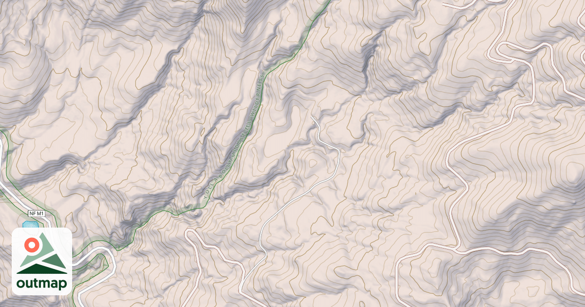 Map of LOWER ANT RIDGE