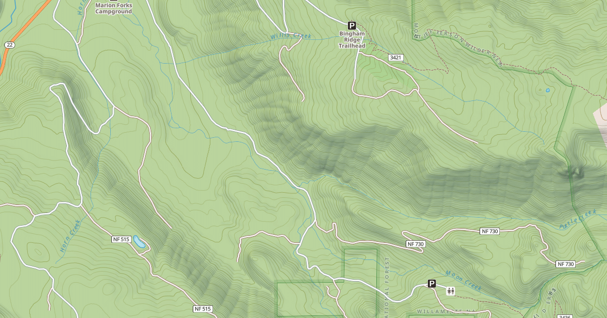Map preview of MARION CREEK ROAD