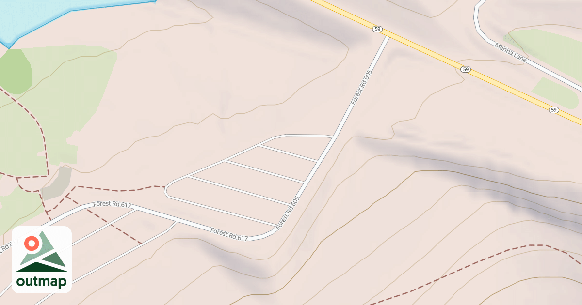 Map of KINZUA BEACH - D