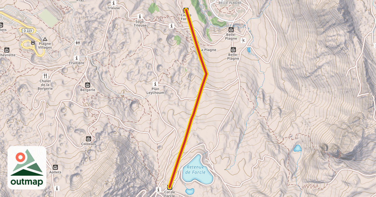 Map of Col de Forcle