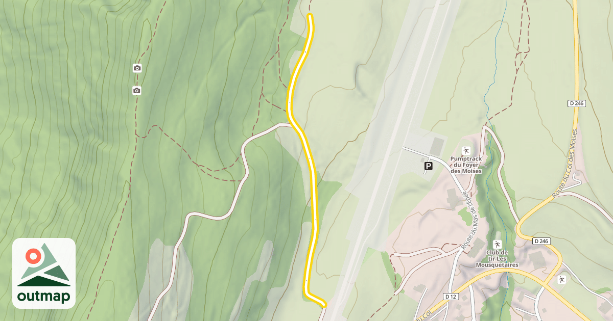 Map of Chemin rural d'Argence à la Joux