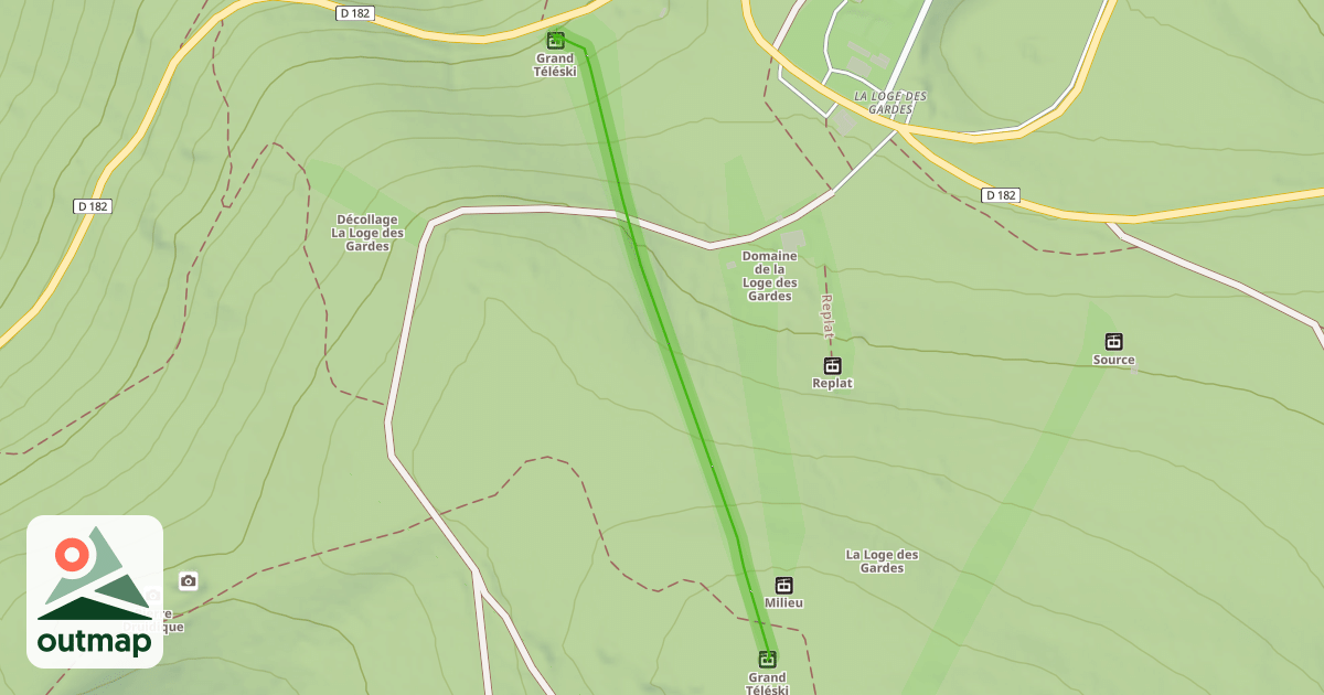 Map of Piste du Grand Téléski