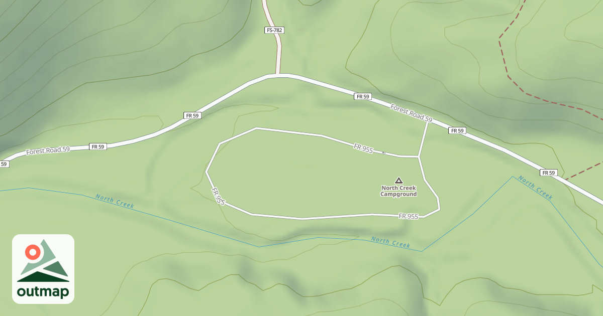Map of NORTH CREEK CAMPGRD