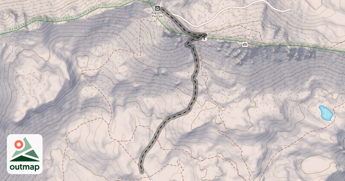 Map of Aiguille Percée