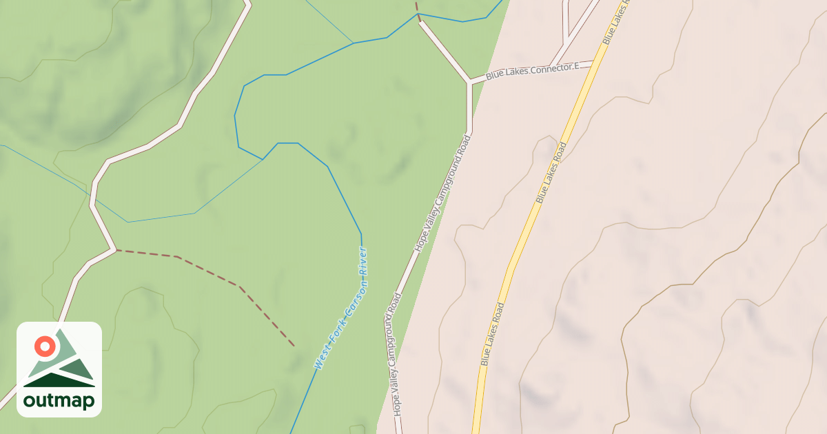 Map of HOPE VALLEY TURNOUT X