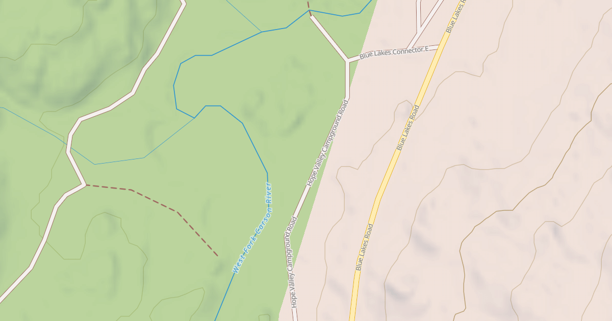 Map preview of HOPE VALLEY TURNOUT X