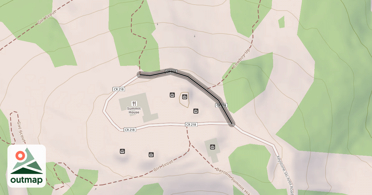 Map of Keystone Mountain Road