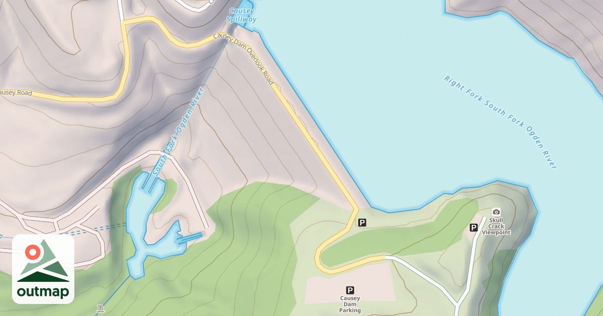 Map of CAUSEY DAM OVERLOOK