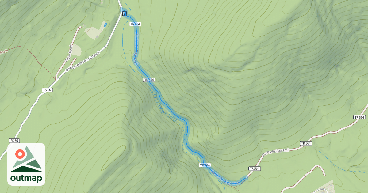 Map of Mudhole Gap Trail
