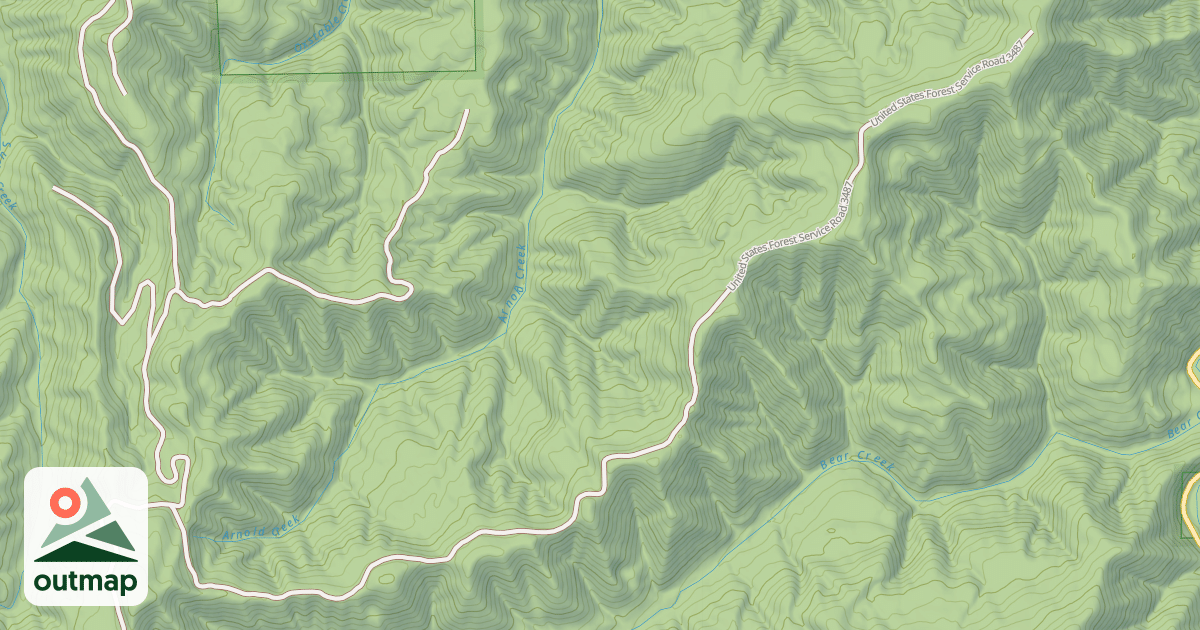Map of USFS Motor Vehicle Use Map Roads {F13B6E72-0502-4684-975B-B3F2EAF973D7}