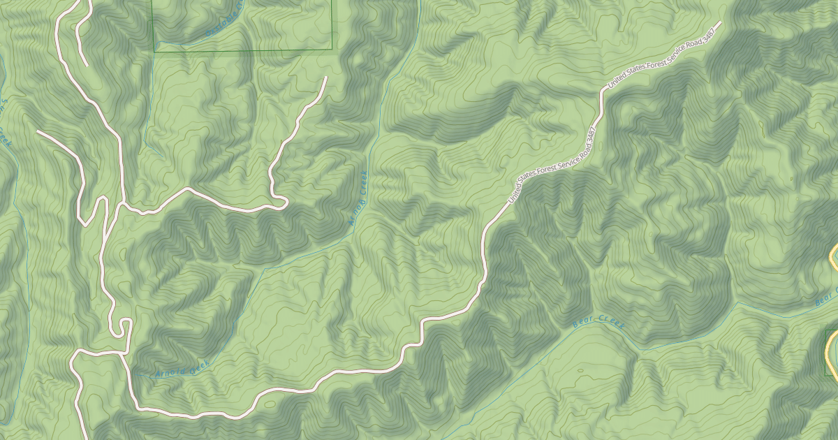 Map preview of USFS Motor Vehicle Use Map Roads {F13B6E72-0502-4684-975B-B3F2EAF973D7}