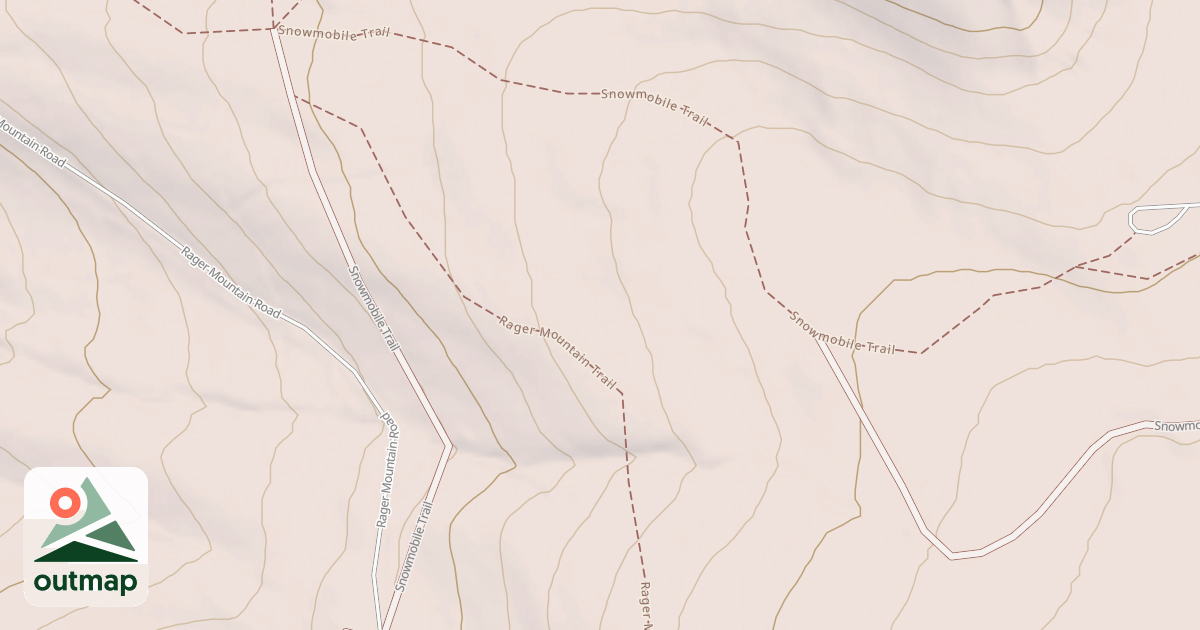 Map of Rager Mountain Division Snowmobile Trails