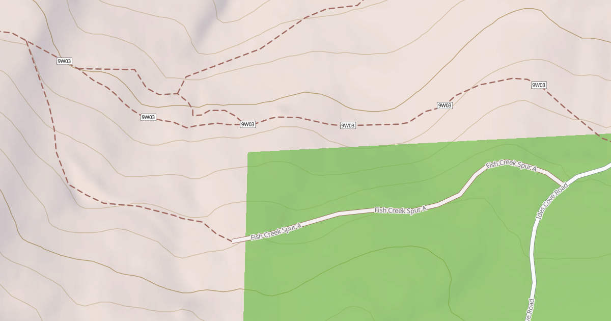 Map preview of FISH CREEK SPUR A