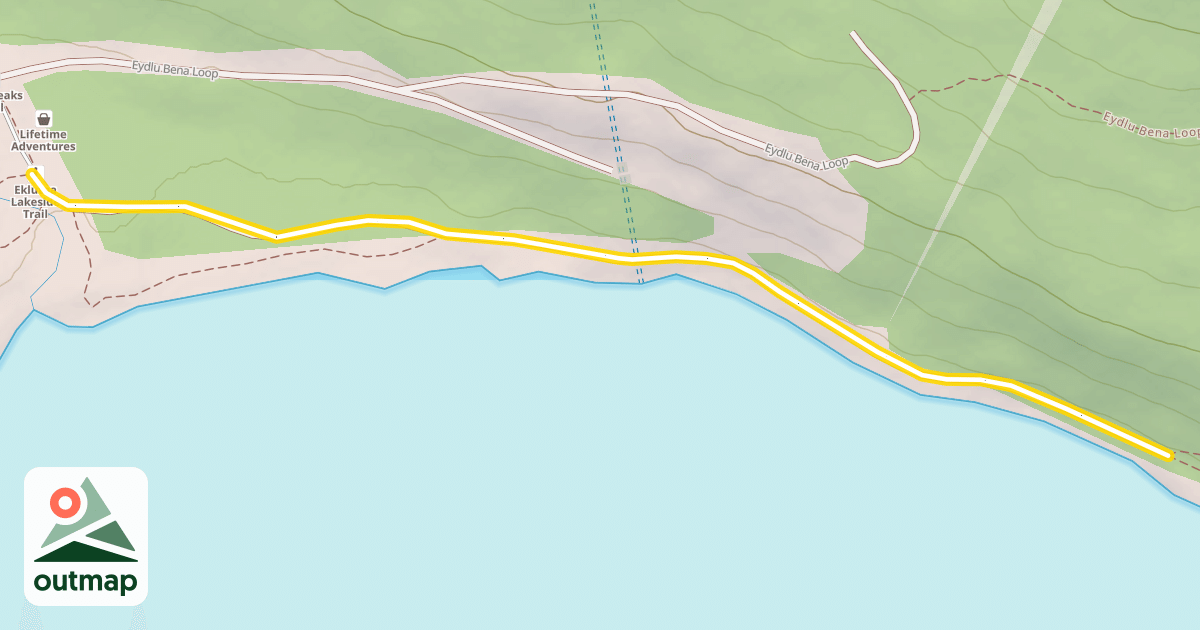 Map of Eklutna Lakeside Trail