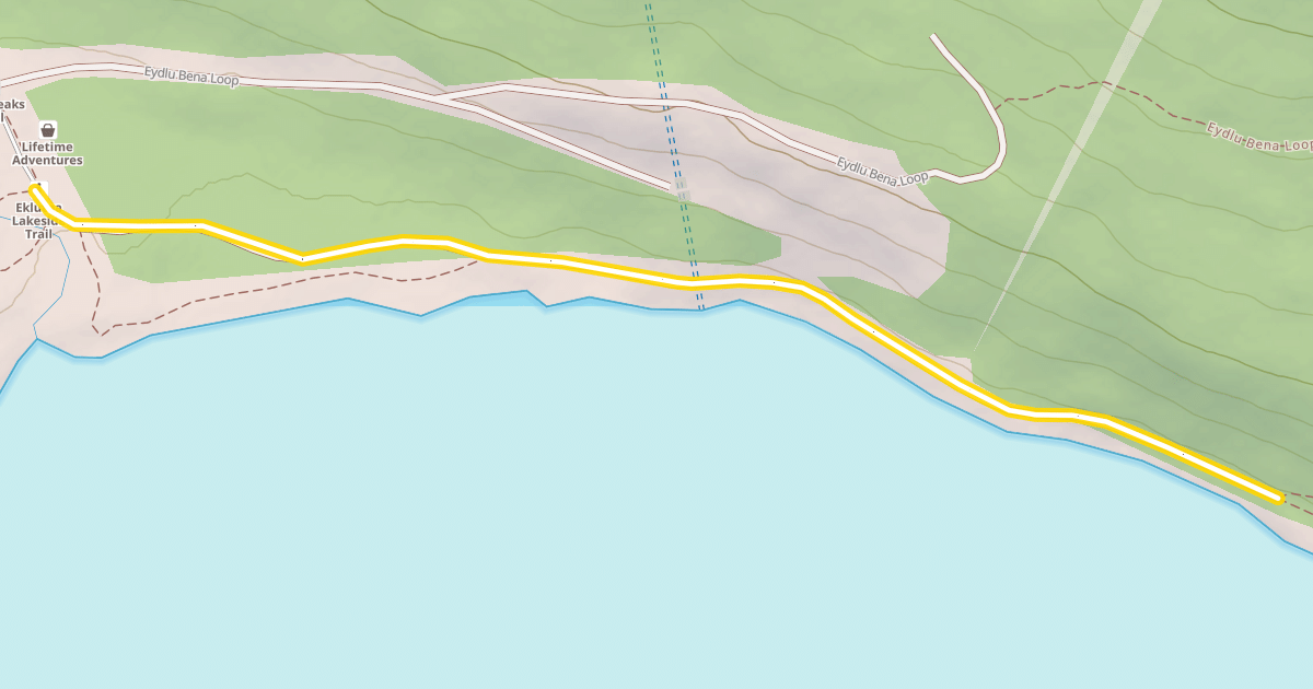 Map preview of Eklutna Lakeside Trail