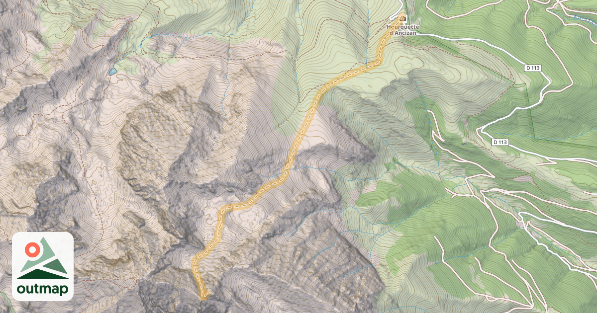 Map of Le Petit Arbizon — Hourquette d'Ancizan