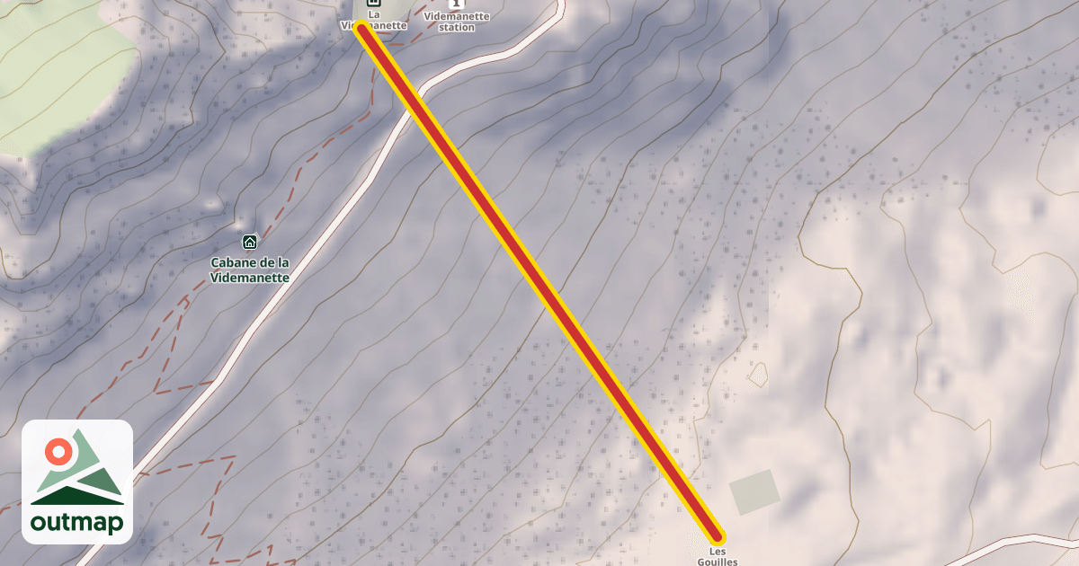 Map of Les Gouilles - La Videmanette