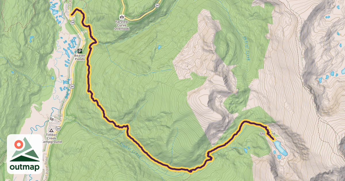 Map of Timber Lake Trail
