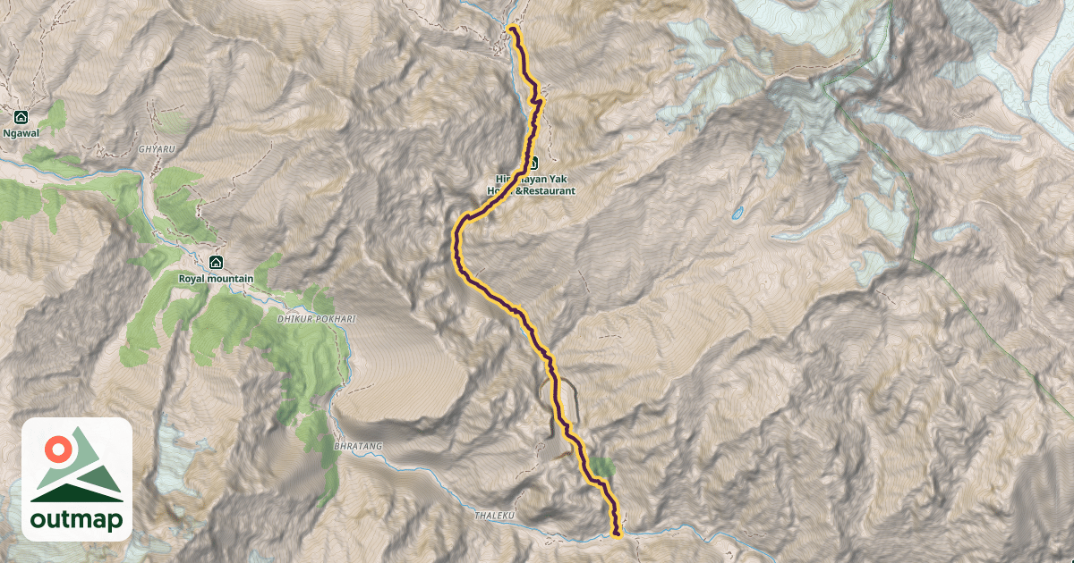 Map of Trail to Nar-Phu