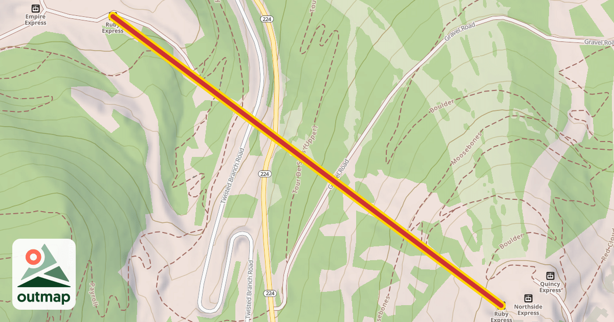 Map of Ruby Express
