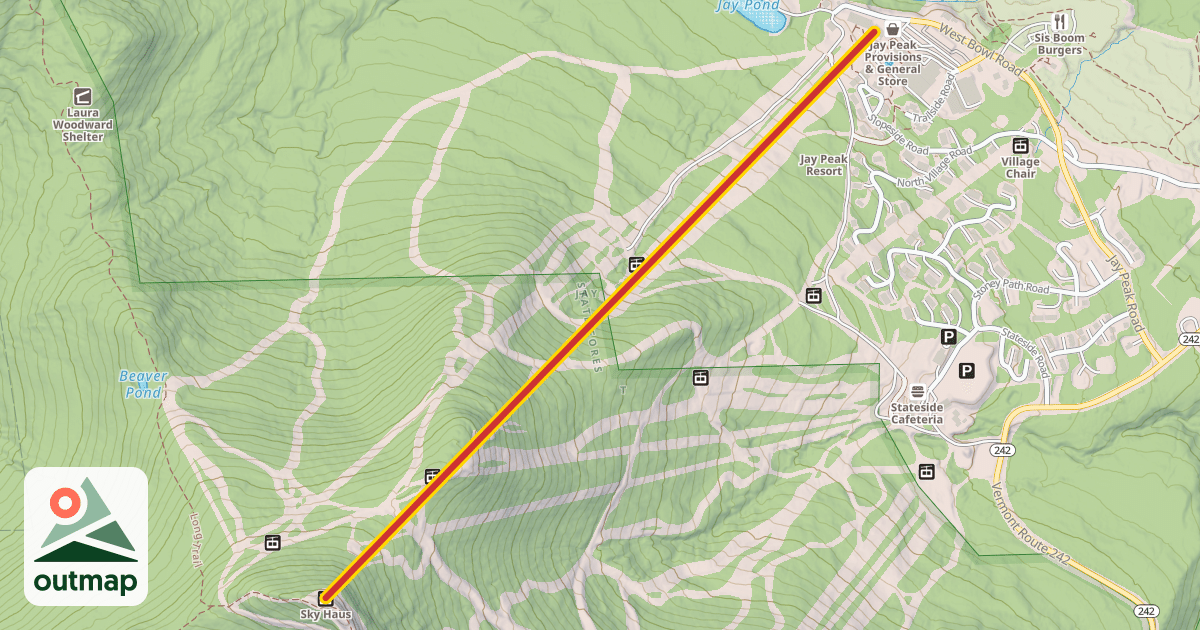 Map of Aerial Tram