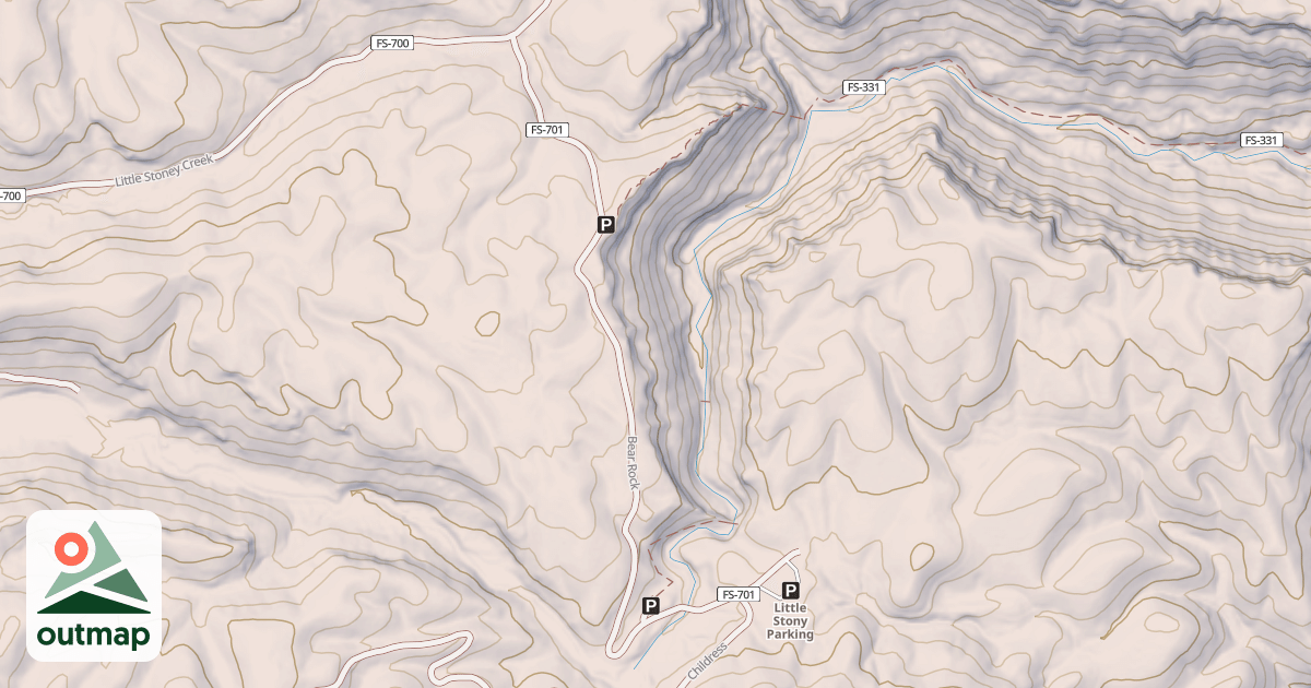 Map of BEAR ROCK