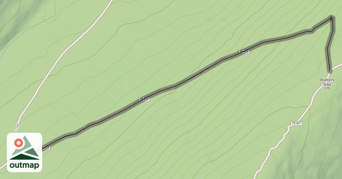 Map of Walters Gap Trail