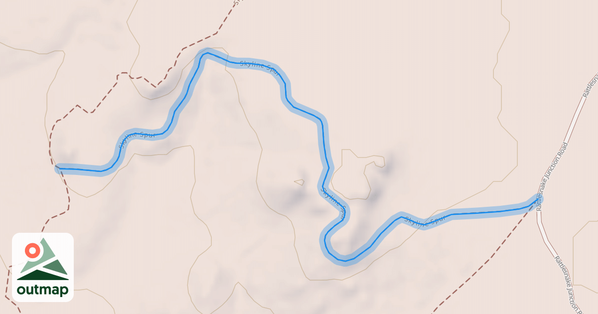 Map of Skyline Spur