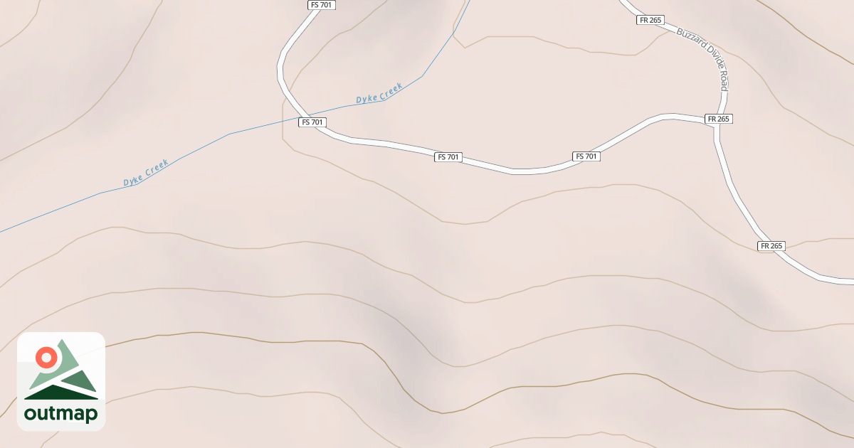 Map of OLD DYKE CREEK C.G.
