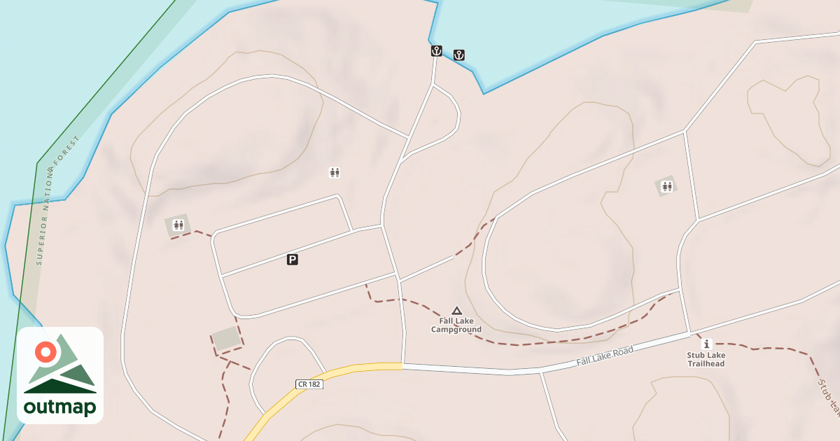 Map of FALL LAKE SPUR D