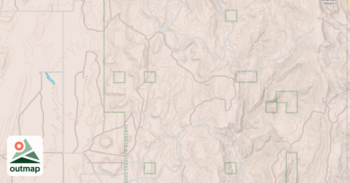 Map of LANGFORD FLAT
