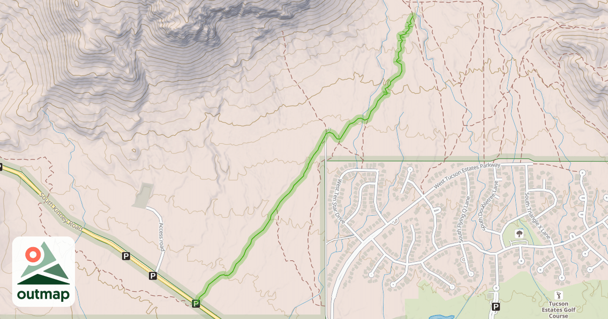 Map of Tucson Estates Trail