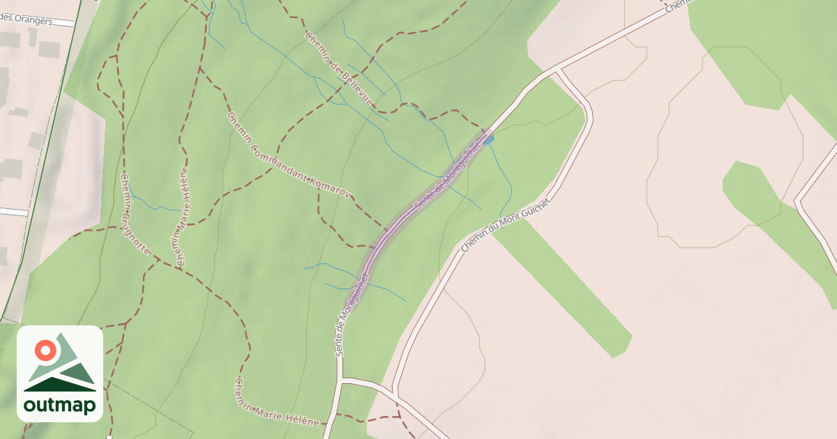 Map of Sente de Montguichet