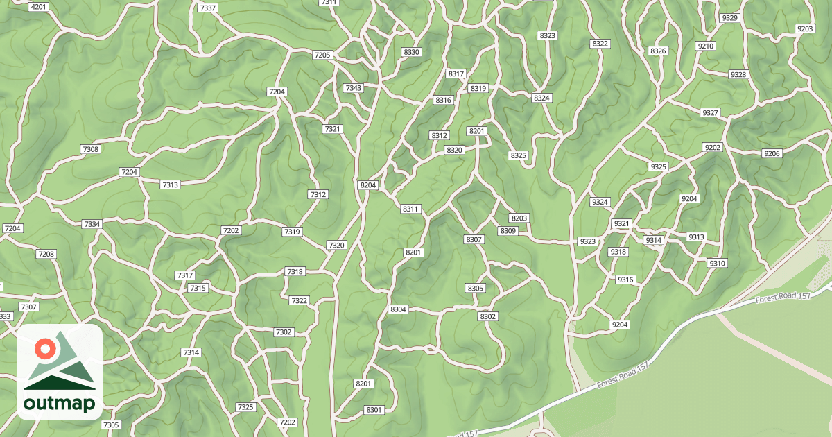 Map of USFS Motor Vehicle Use Map Trails 19750