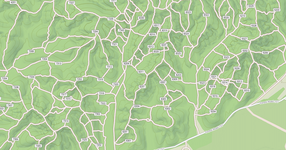 Map preview of USFS Motor Vehicle Use Map Trails 19750