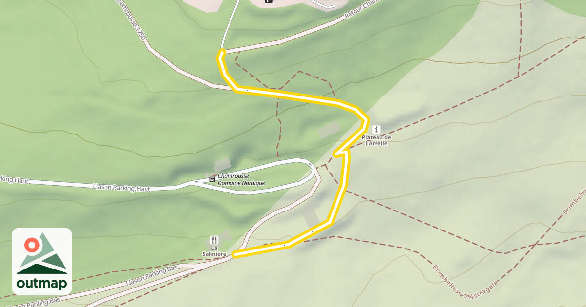 Map of Retour Chamrousse 1750