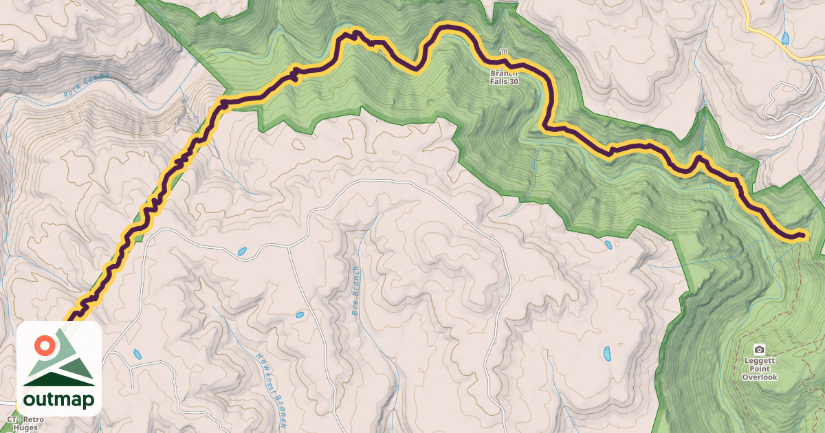 Map of CT - Rock Creek Gorge Trail